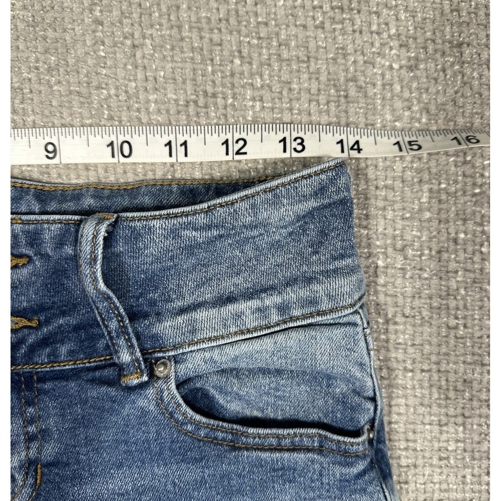Pacsun Jeans Womens 25 28x32 Blue Low Rise Boot Stretch Frayed Hem Festival - Picture 3 of 12